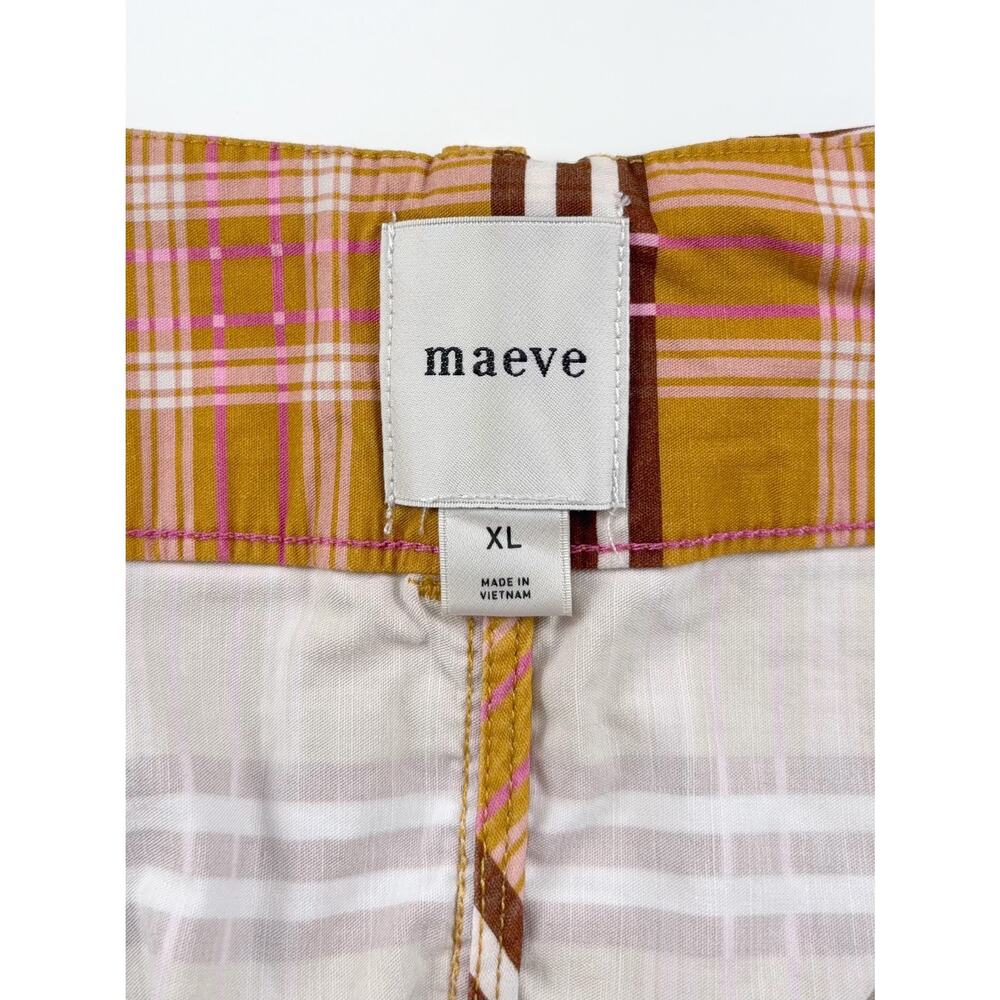 Anthropologie Maeve The Colette Mini Skirt in Yellow Plaid Size XL - Picture 8 of 12